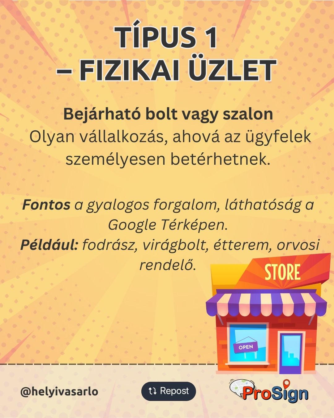 fizikai üzlet