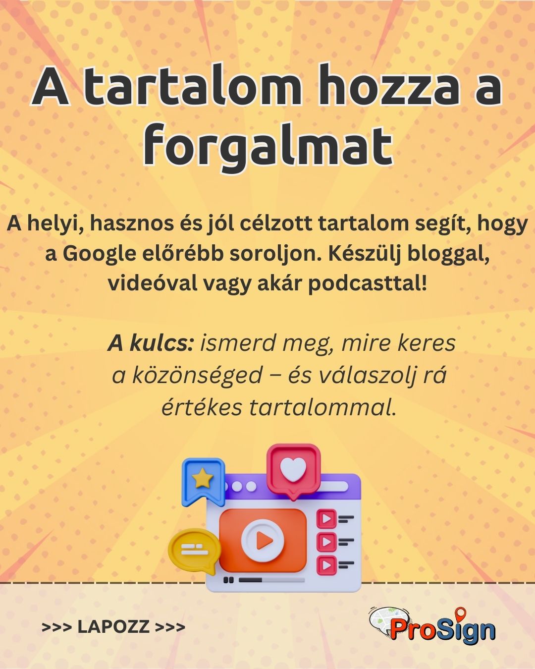 értékes tartalom fontossága