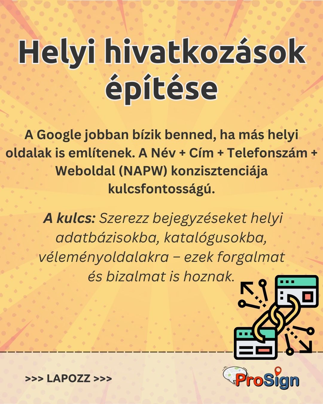 helyi hivatkozások építése