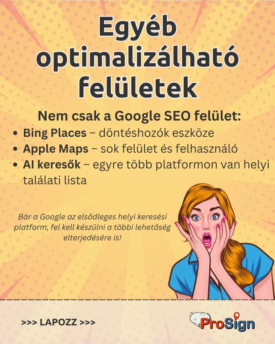 egyéb optimalizálandó felületek