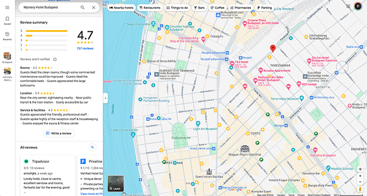 google cégprofil vélemények a térképen